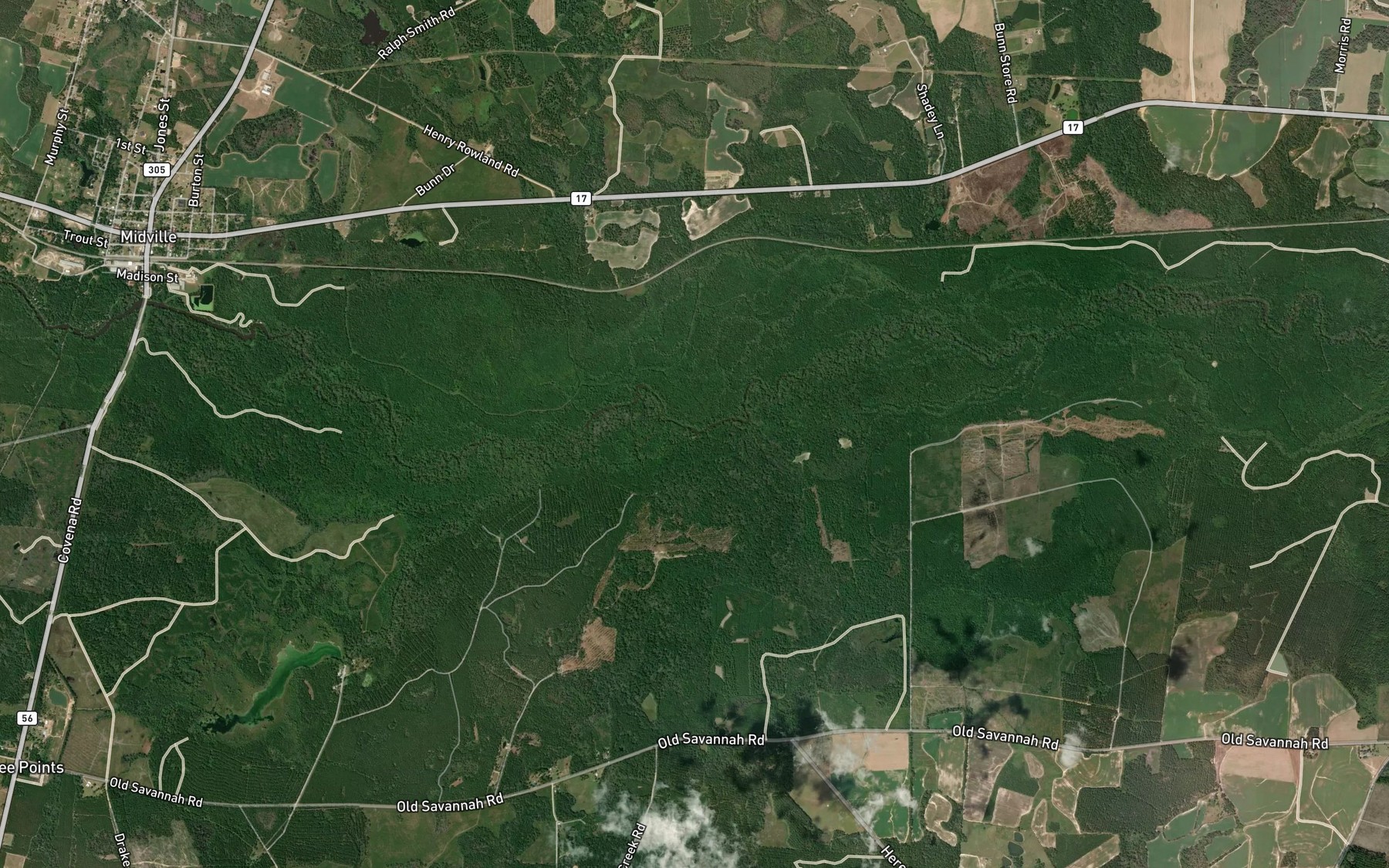 Satellite map of the Wig Lake