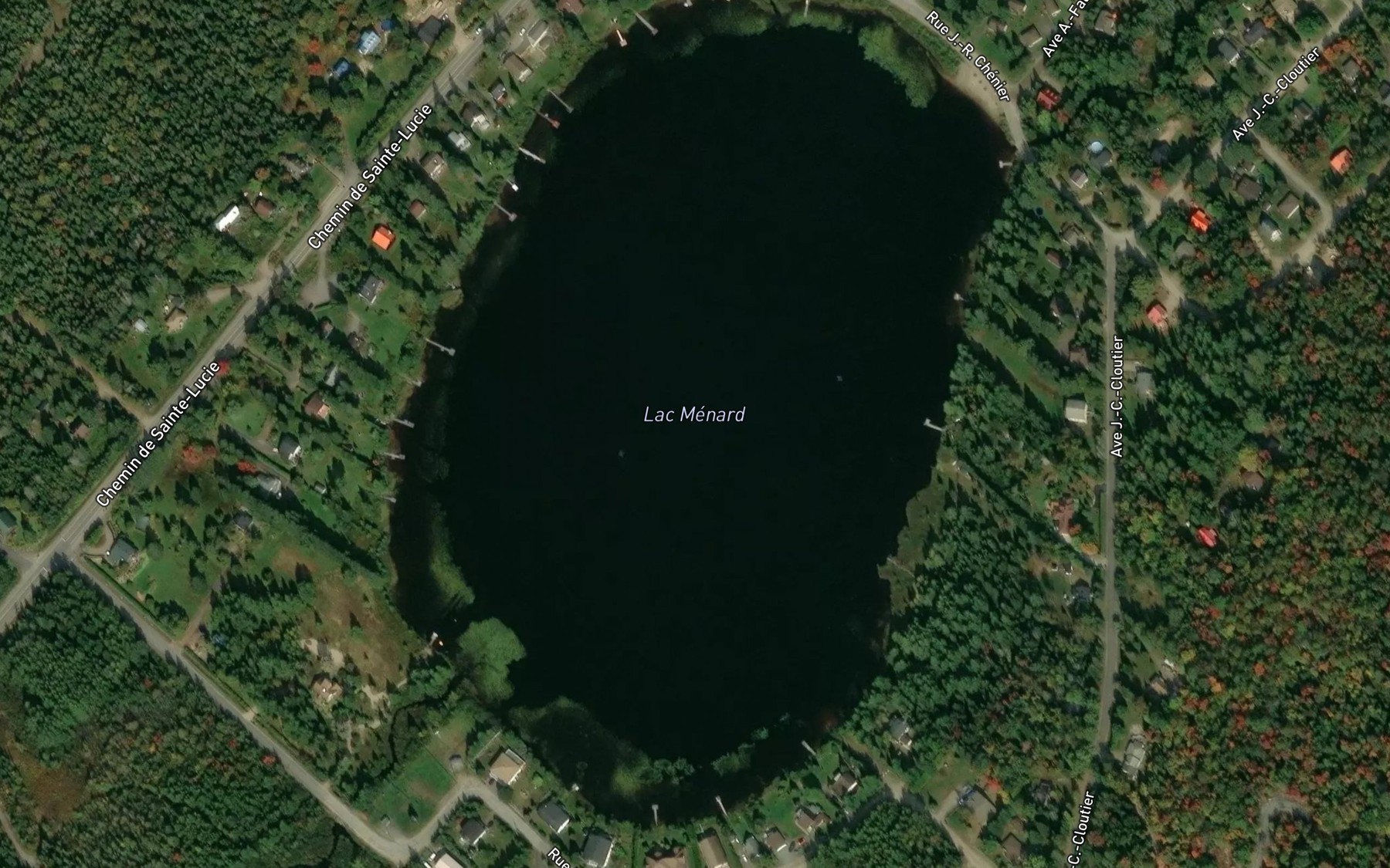Satellite map of the Lac Menard