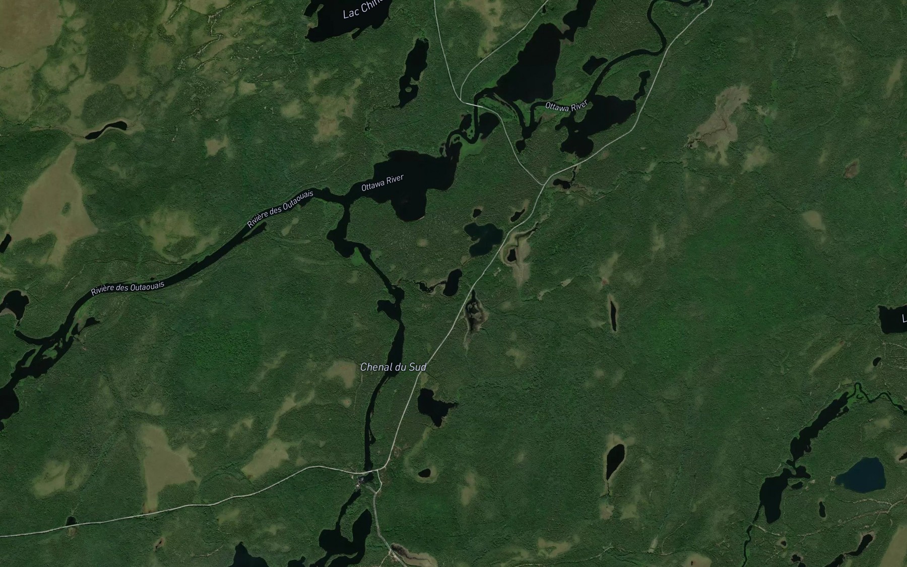 Satellite map of the Lac de la Sangsue