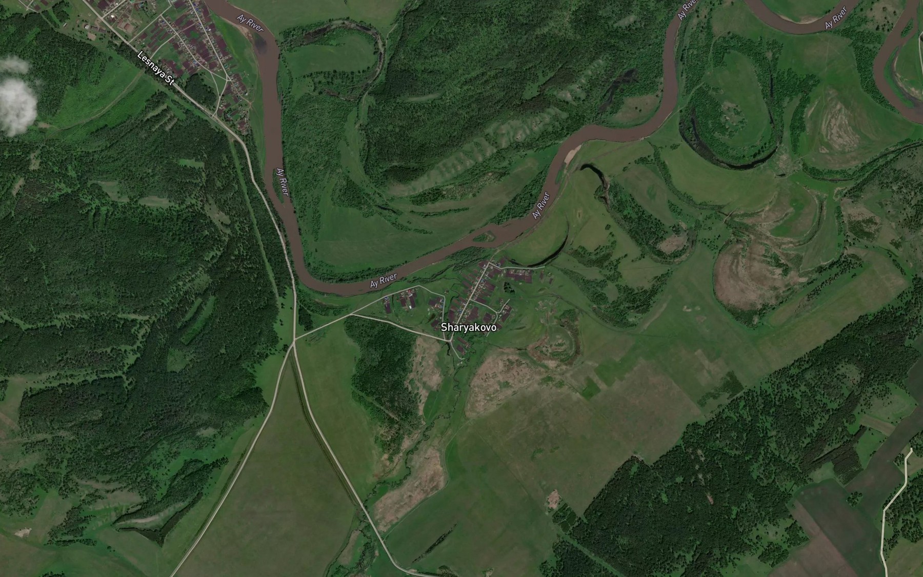 Satellite map of the Sharyak