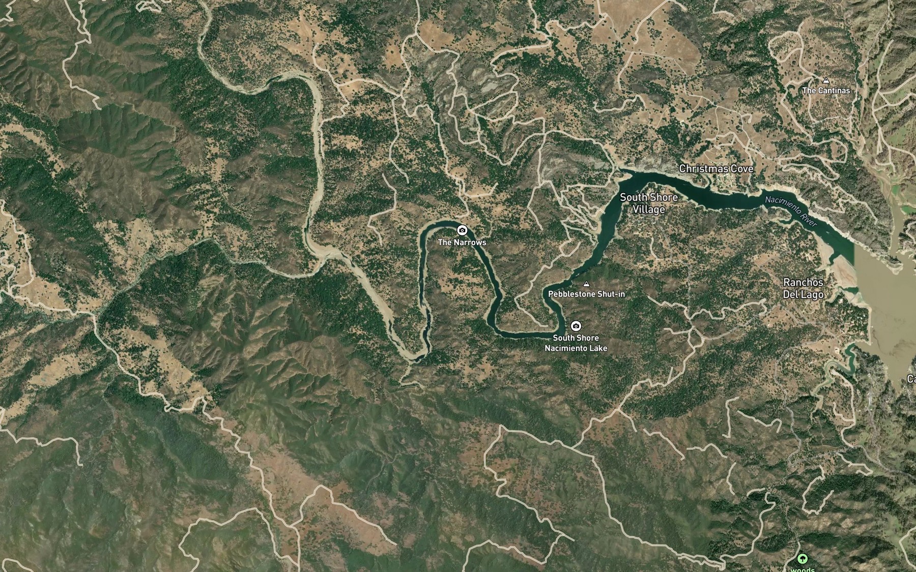Satellite map of the Grizzly Bend