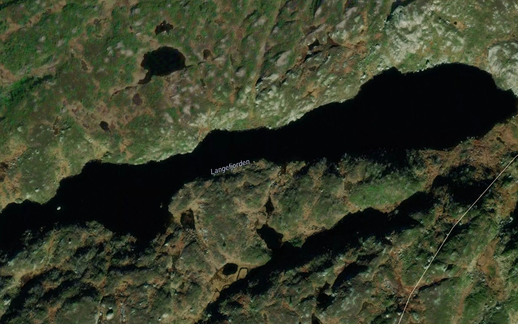 Satellite map of the Langefjorden