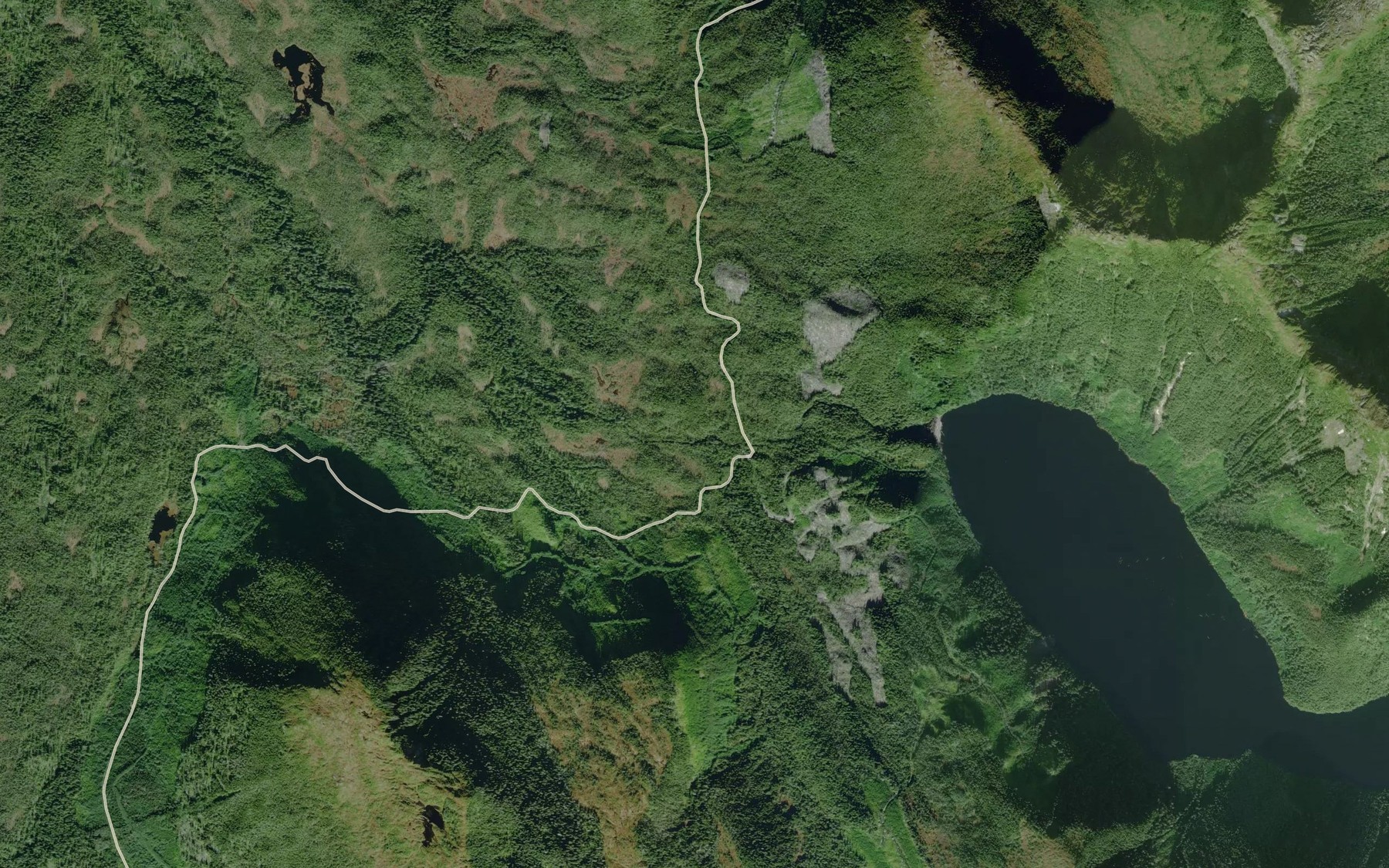 Satellite map of the John Campbell Creek
