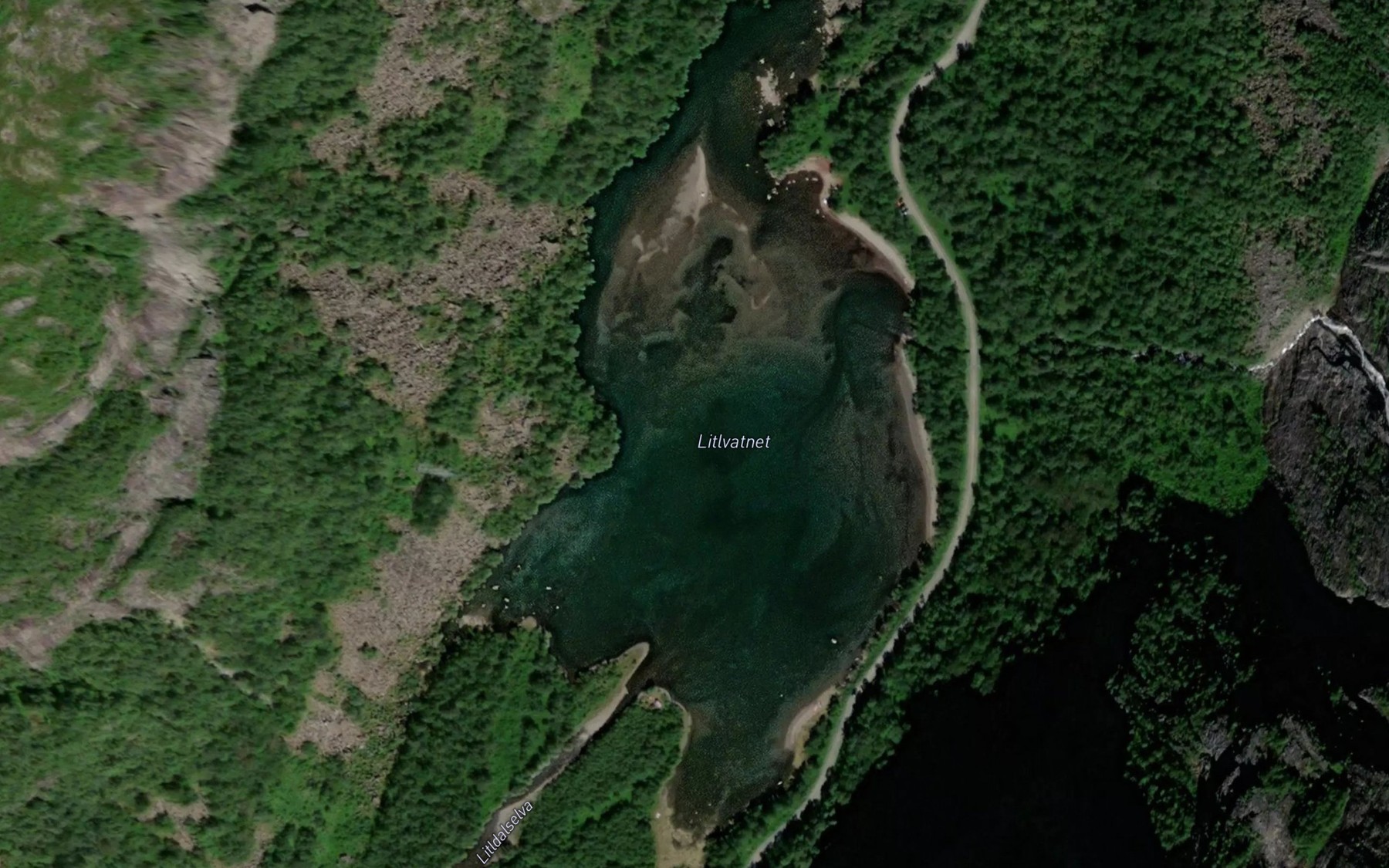Satellite map of the Litlvatnet
