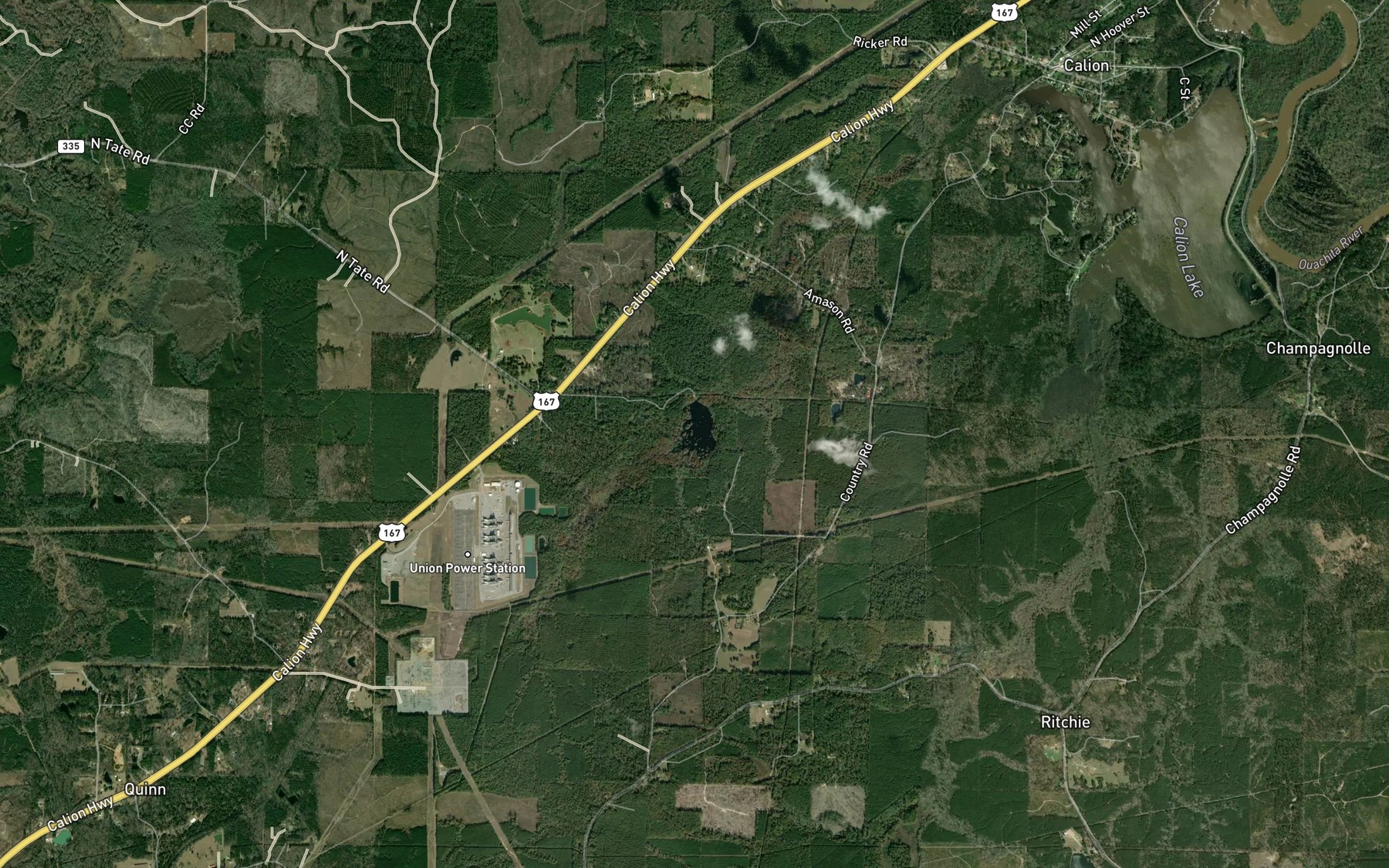 Satellite map of the Anthony Lake
