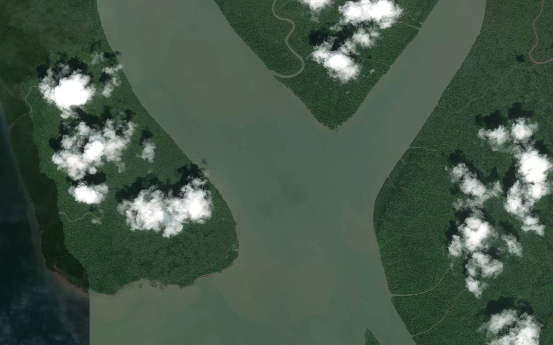 Satellite map of the Nakari River