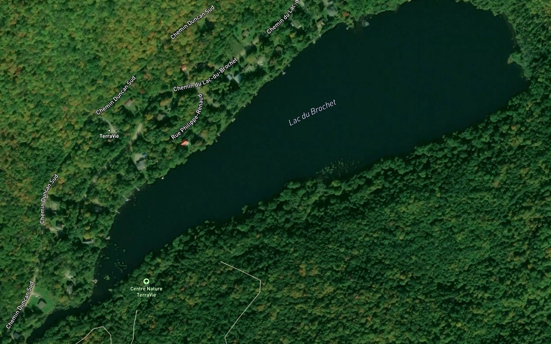 Satellite map of the Lac du Brochet