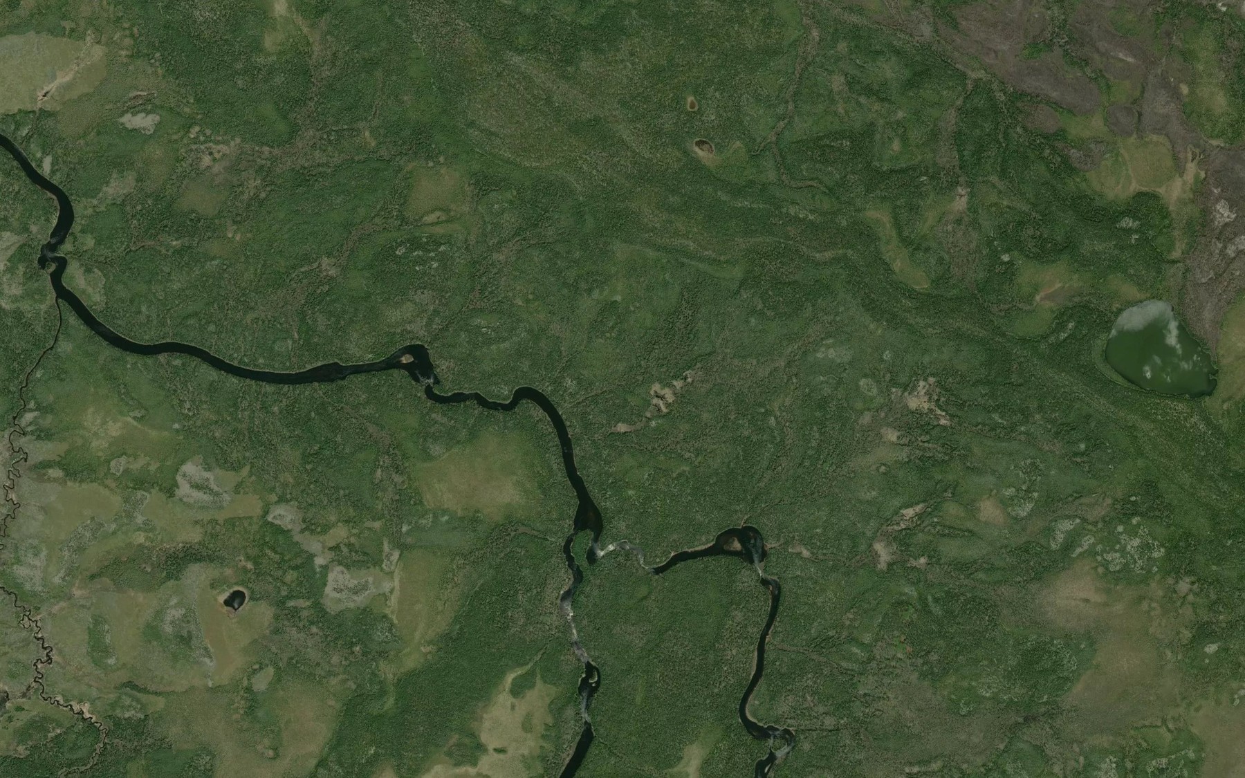 Satellite map of the Kishikas River
