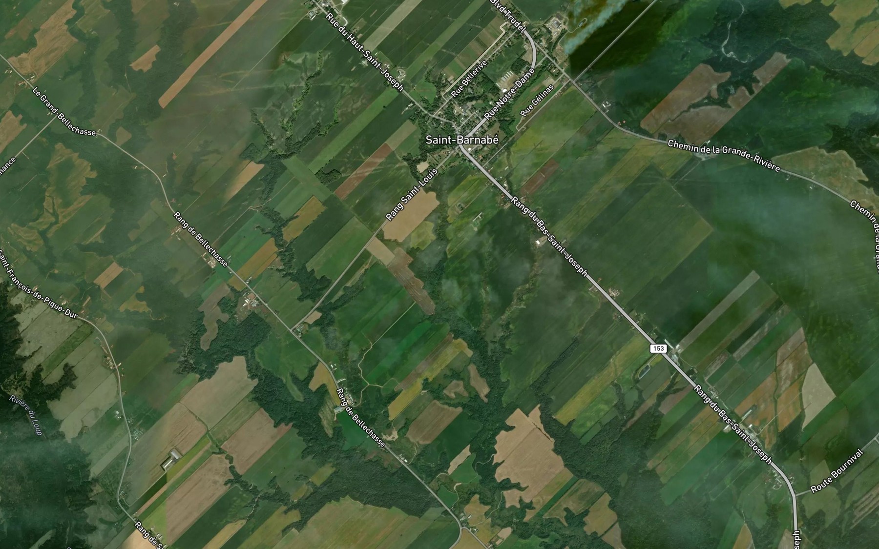 Satellite map of the Cours d'eau du Cordon