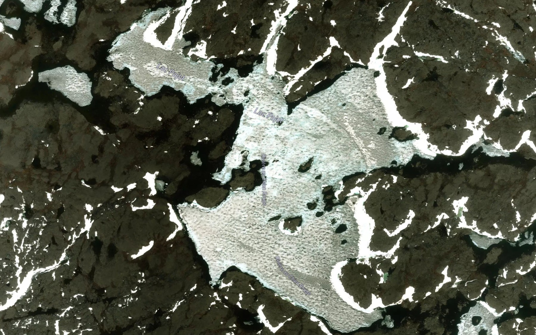 Satellite map of the Lac Pajot