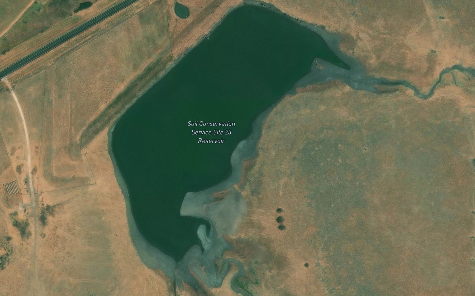 Satellite map of the Soil Conservation Service Site 23 Reservoir