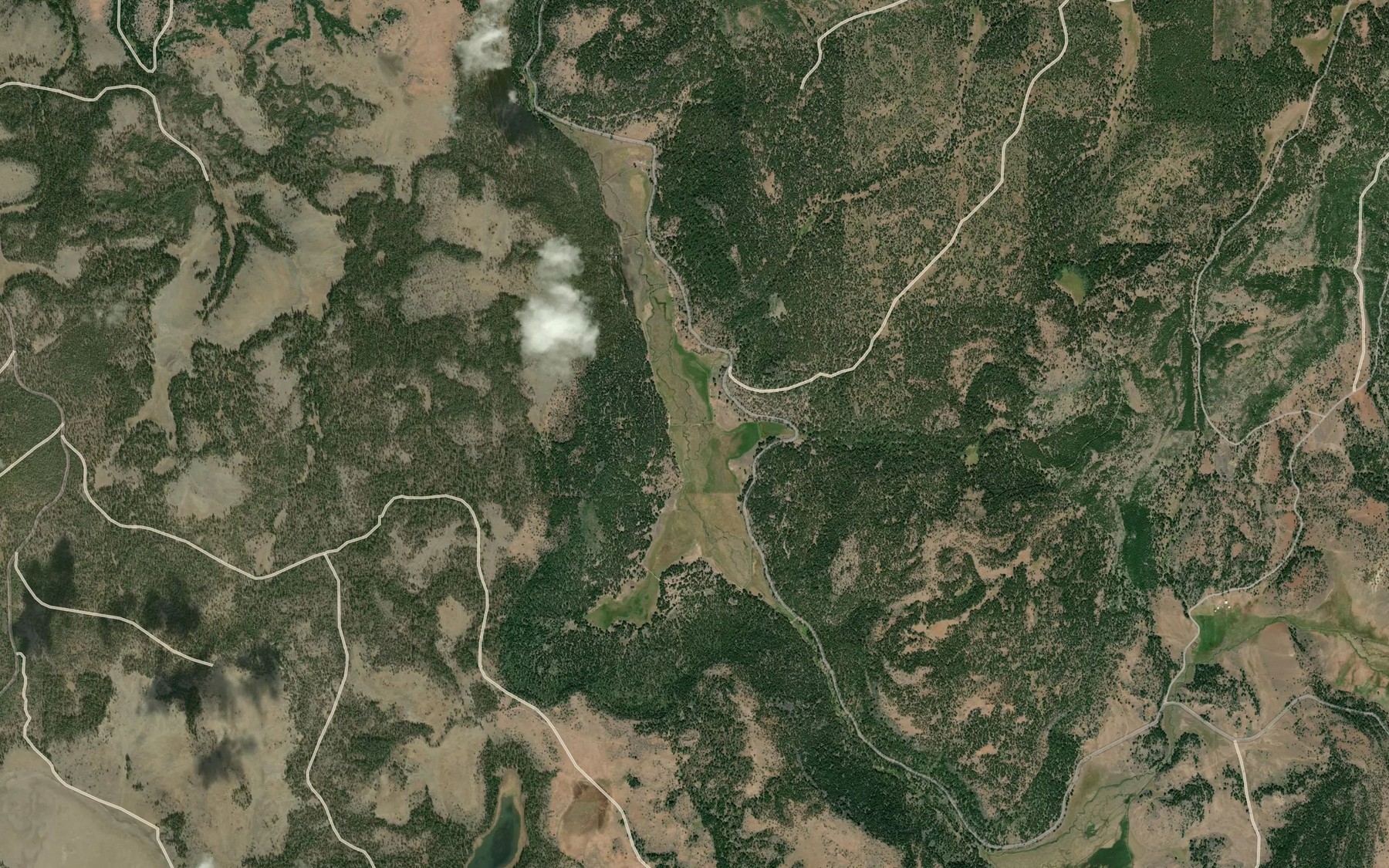 Satellite map of the Lost Valley Creek