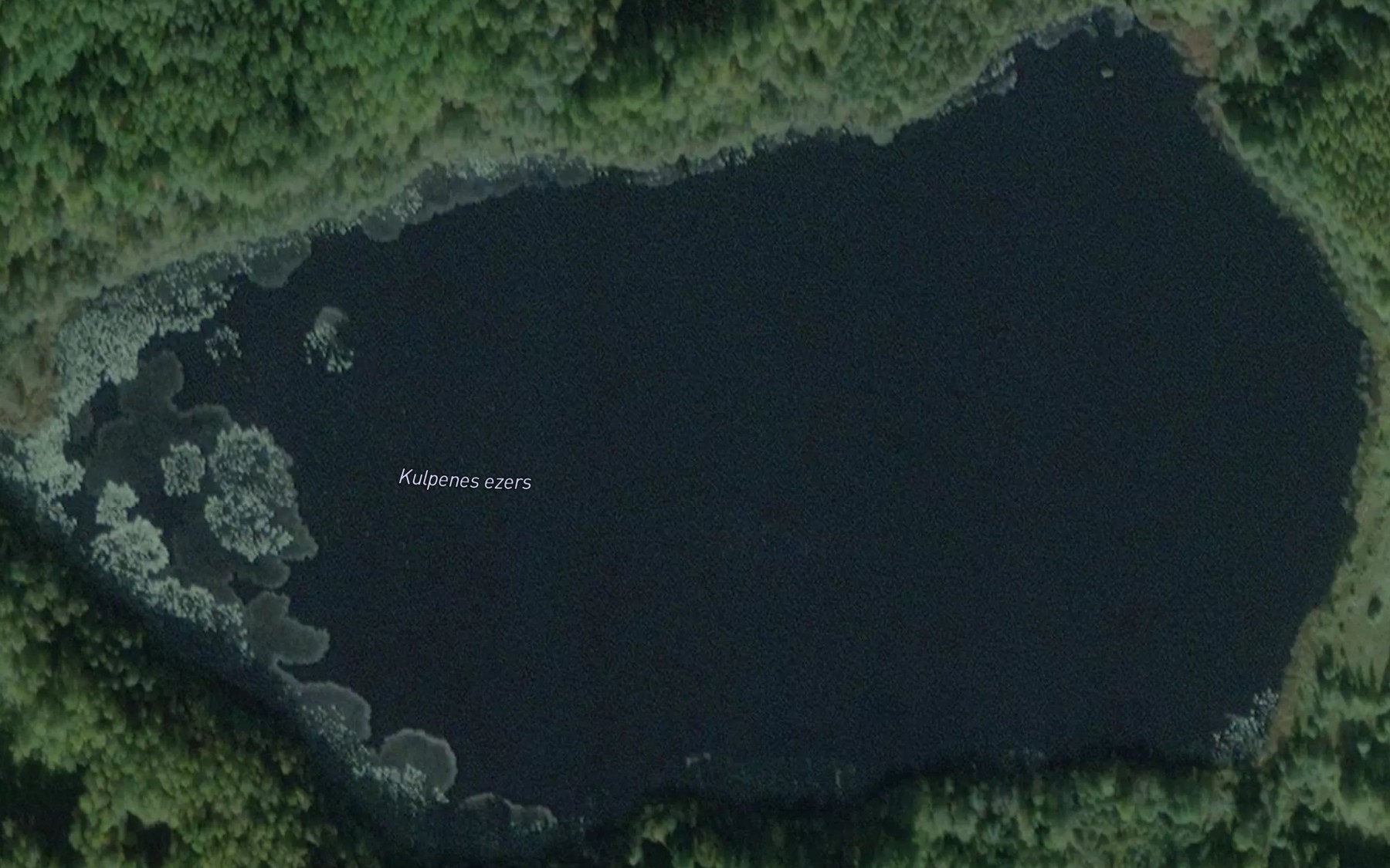 Satellite map of the Kulpines Ezers