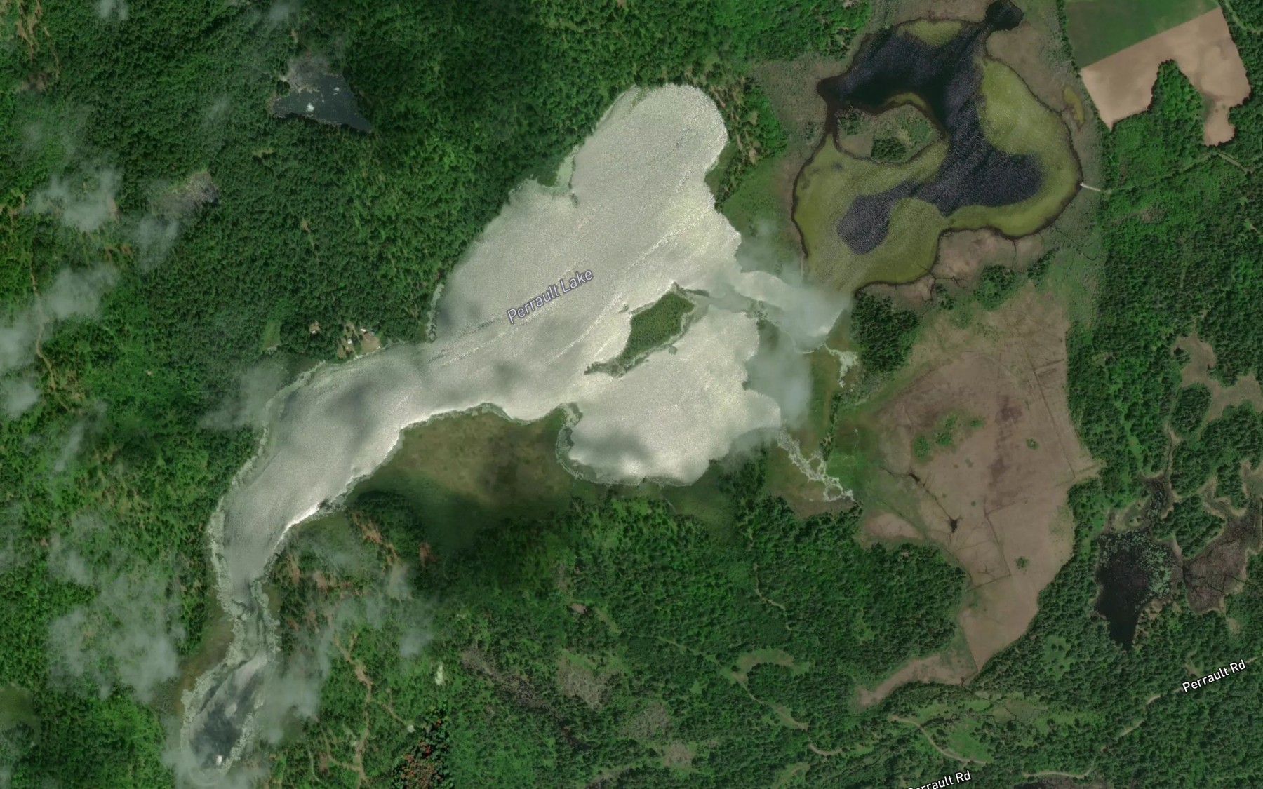 Satellite map of the Perrault Lake