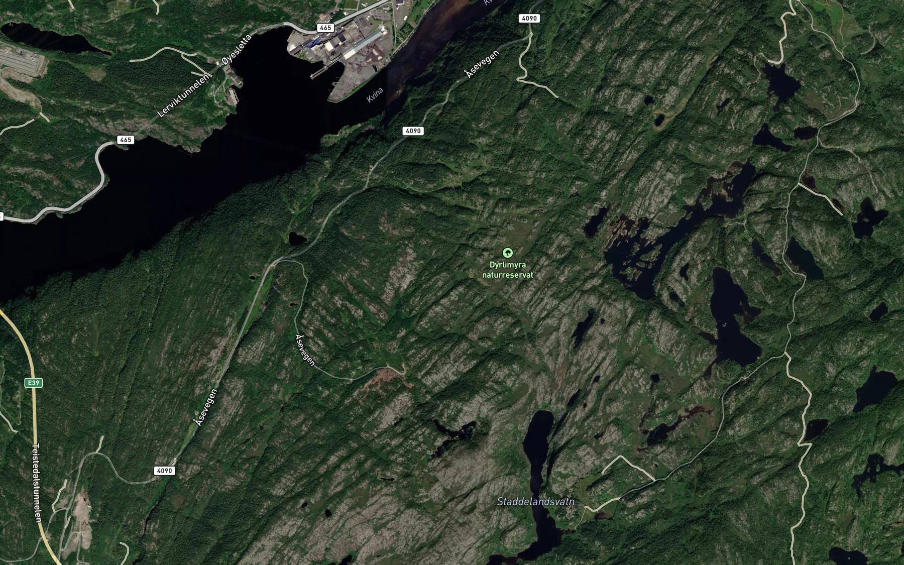 Satellite map of the Speglebekken