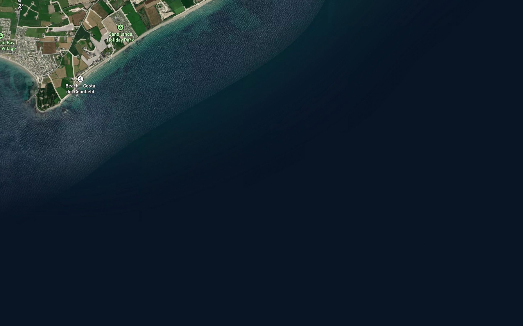Satellite map of the Hellyhunter Rock