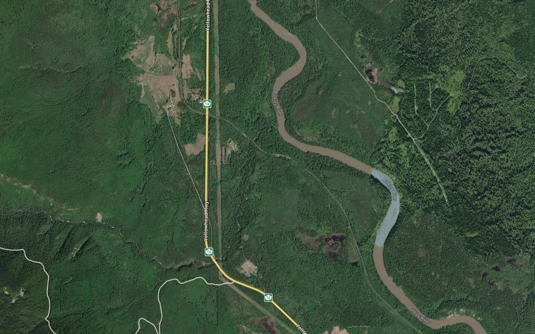 Satellite map of the Boulder Creek