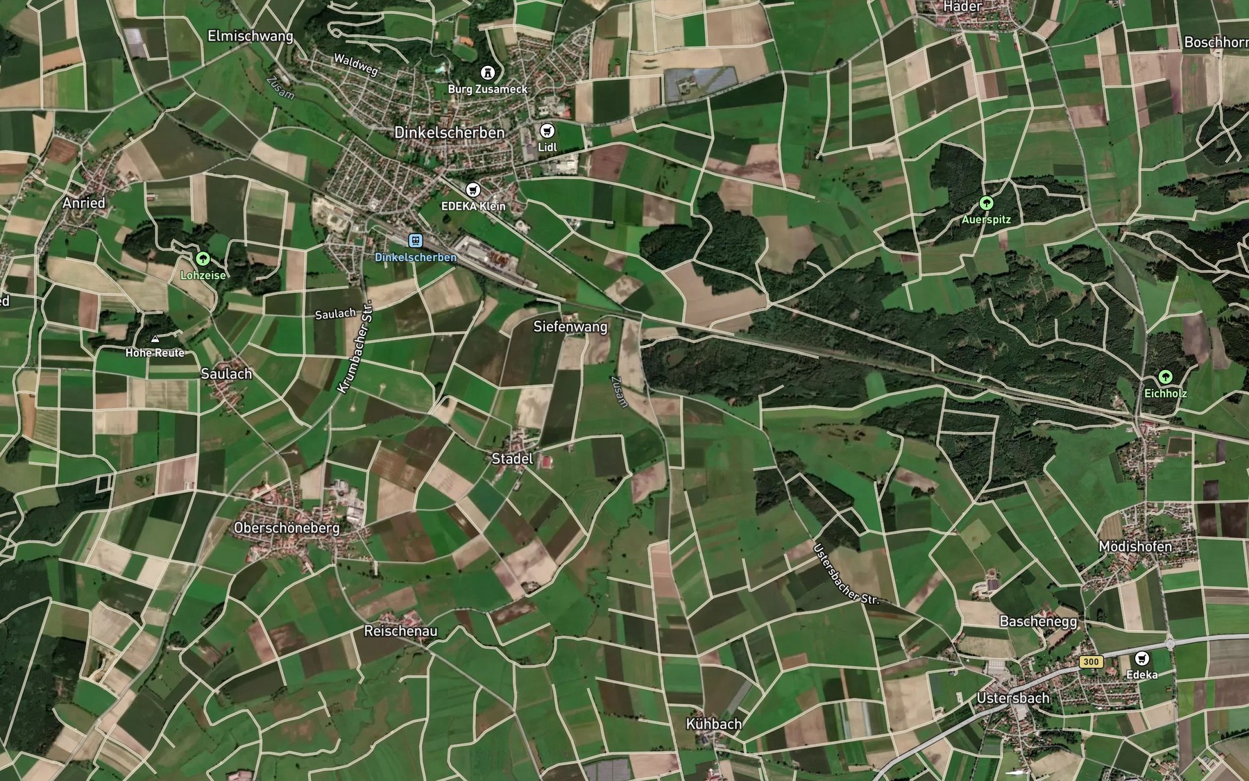 Satellite map of the Augraben