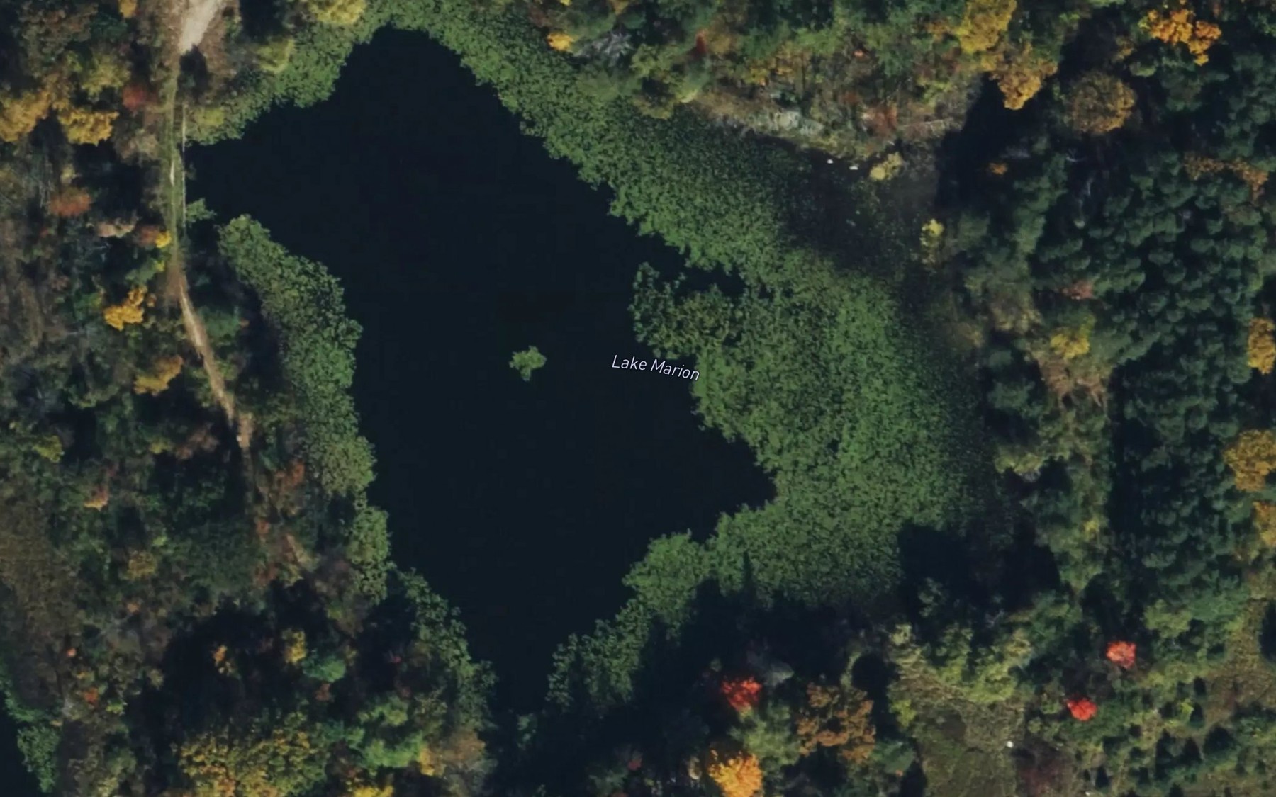 Satellite map of the Lake Marion