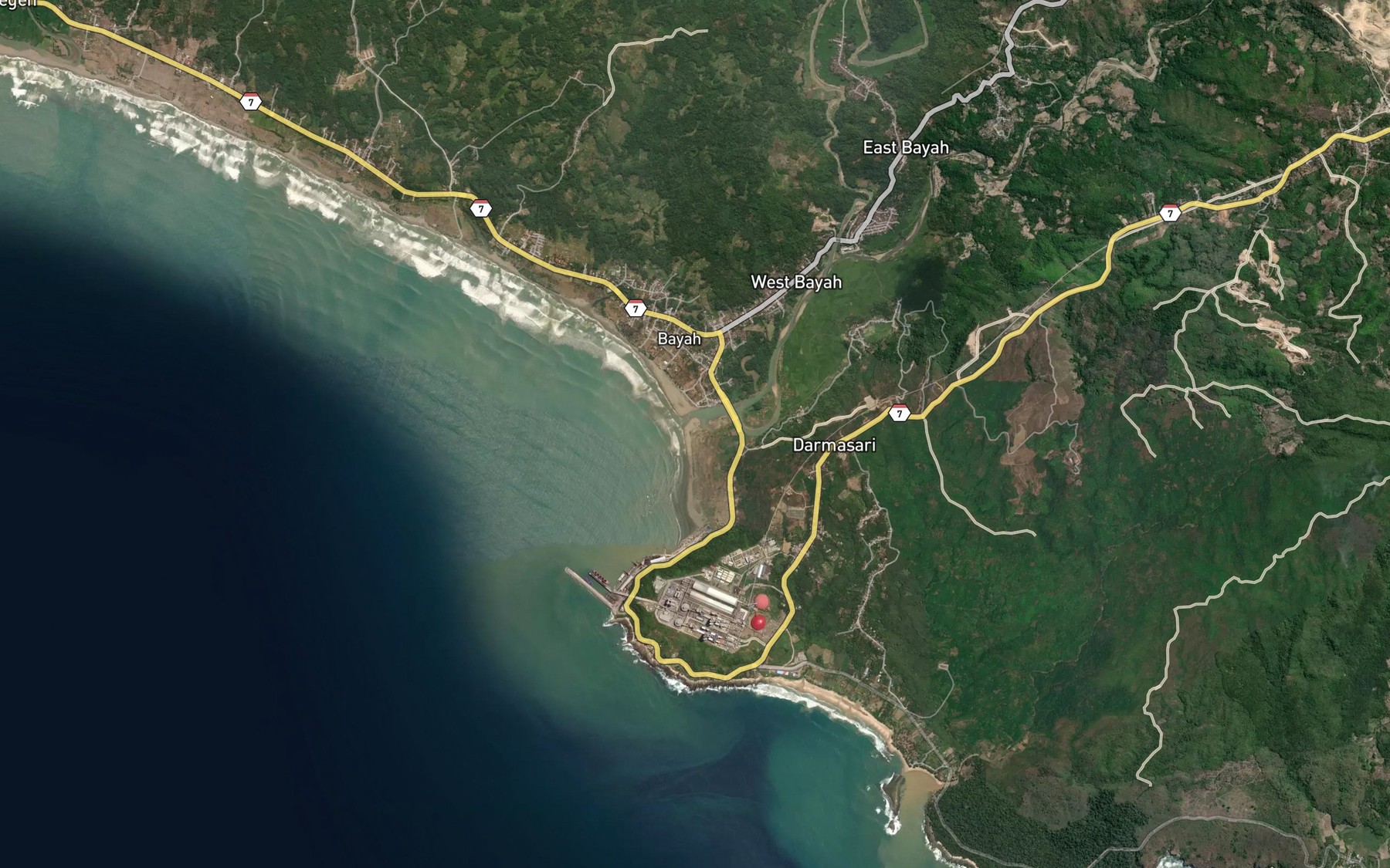 Satellite map of the Muara Madur