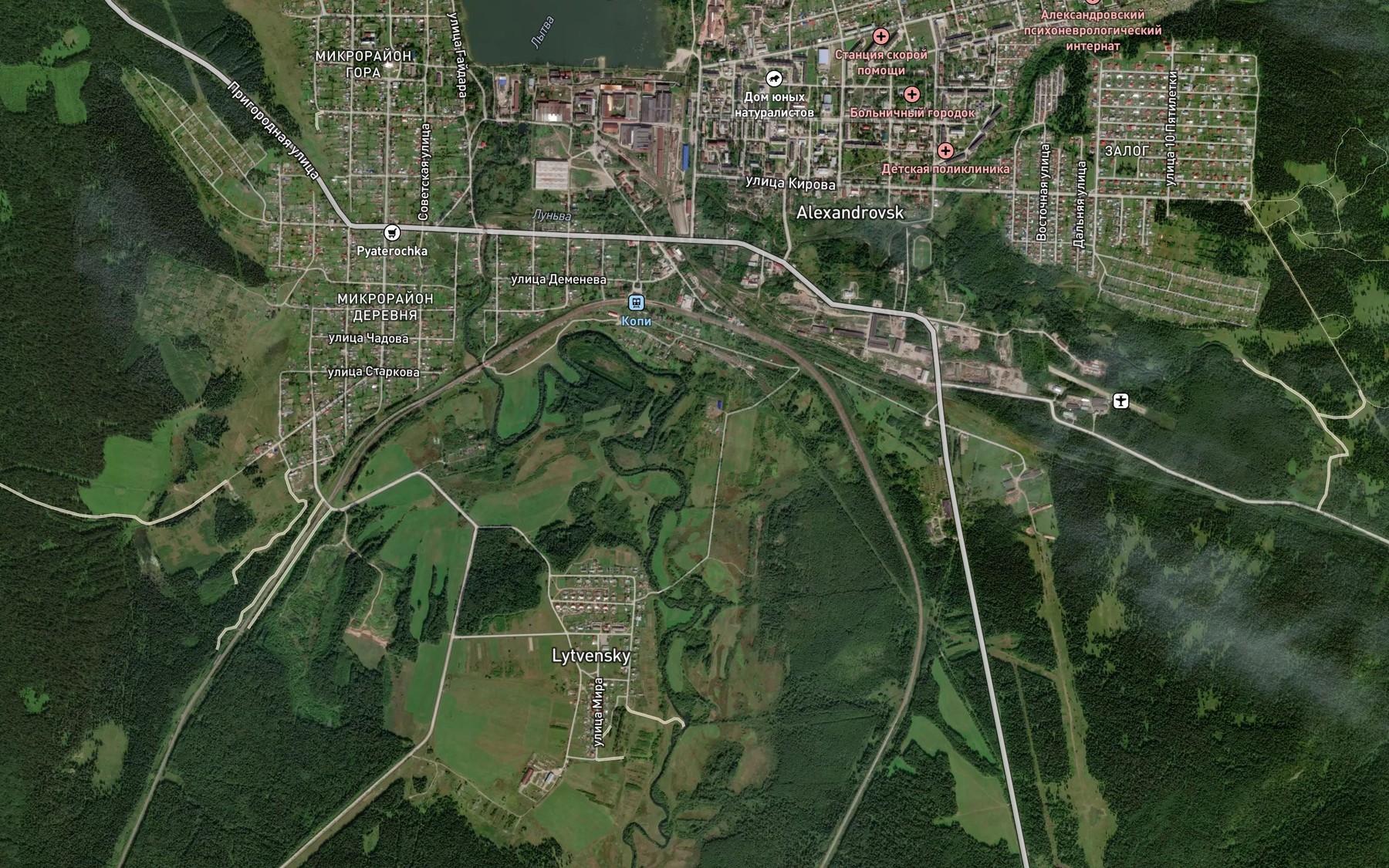 Satellite map of the Lun'va