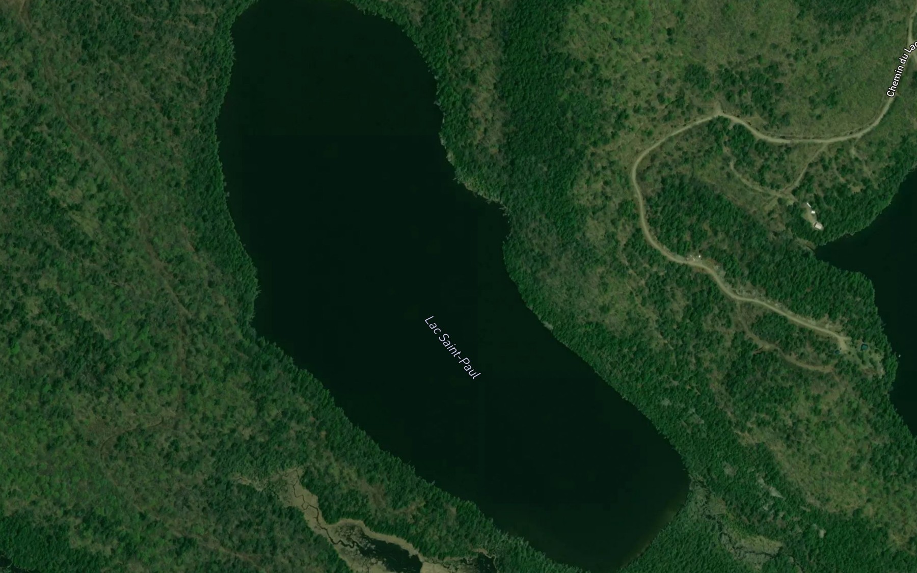 Satellite map of the Lac Saint-Paul
