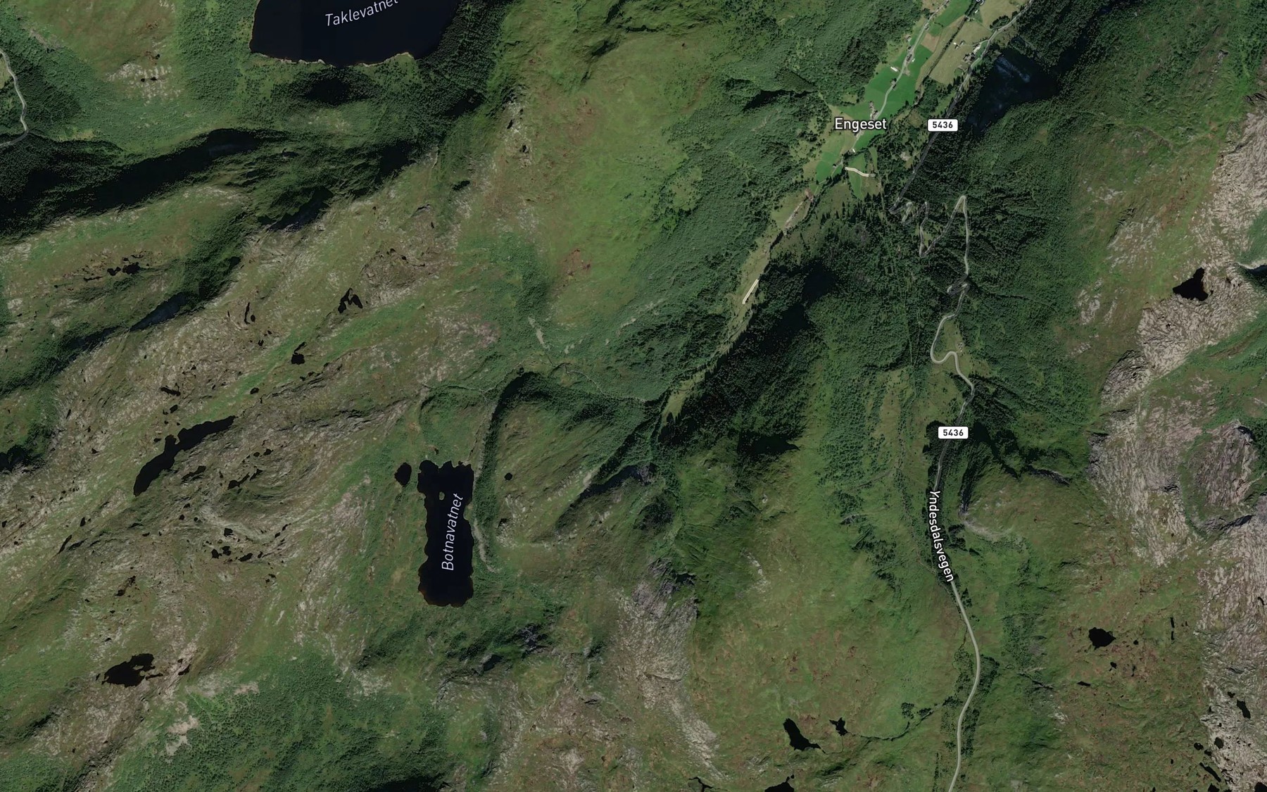 Satellite map of the Reievegfossen