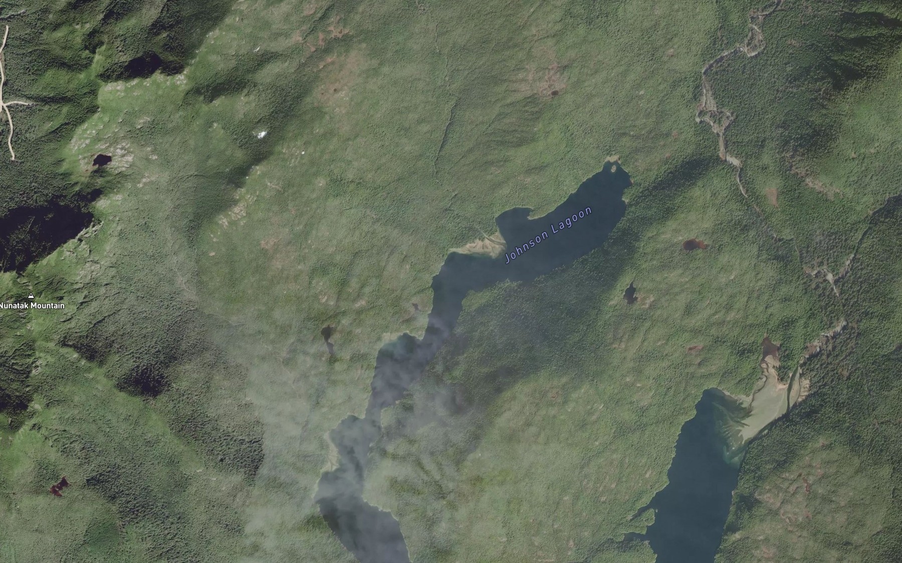 Satellite map of the Johnson Lagoon