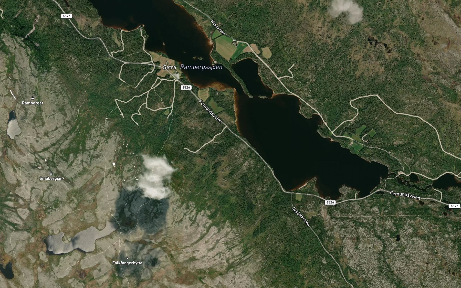 Satellite map of the Fuggellekbekken