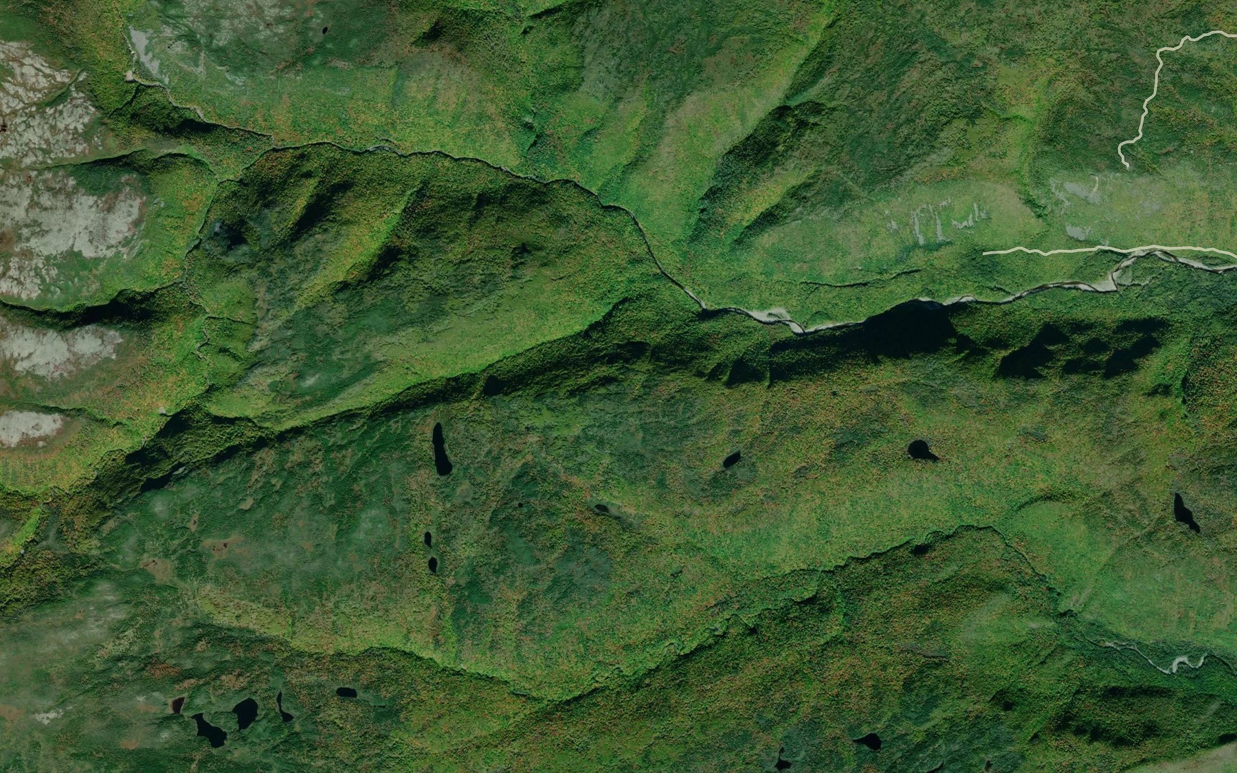 Satellite map of the Slate Brook