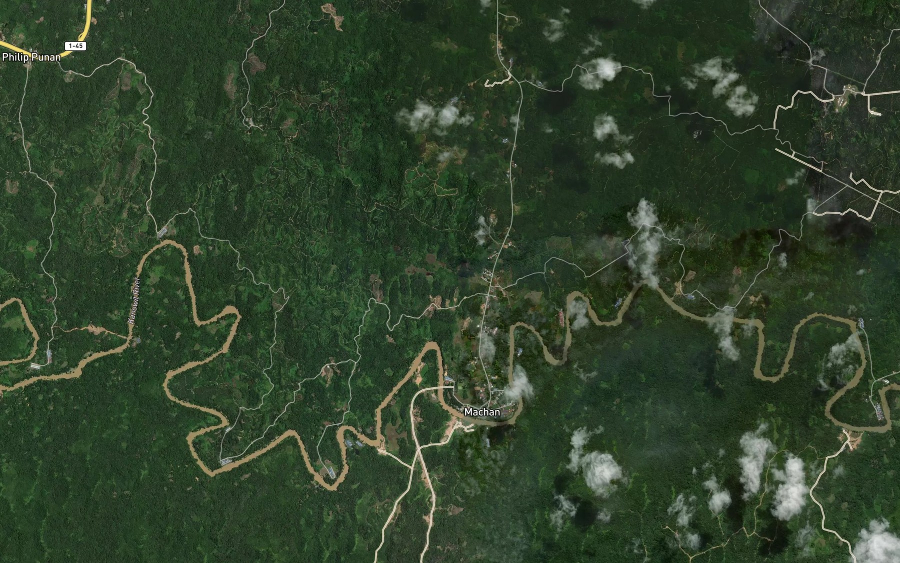 Satellite map of the Sungai Kalat