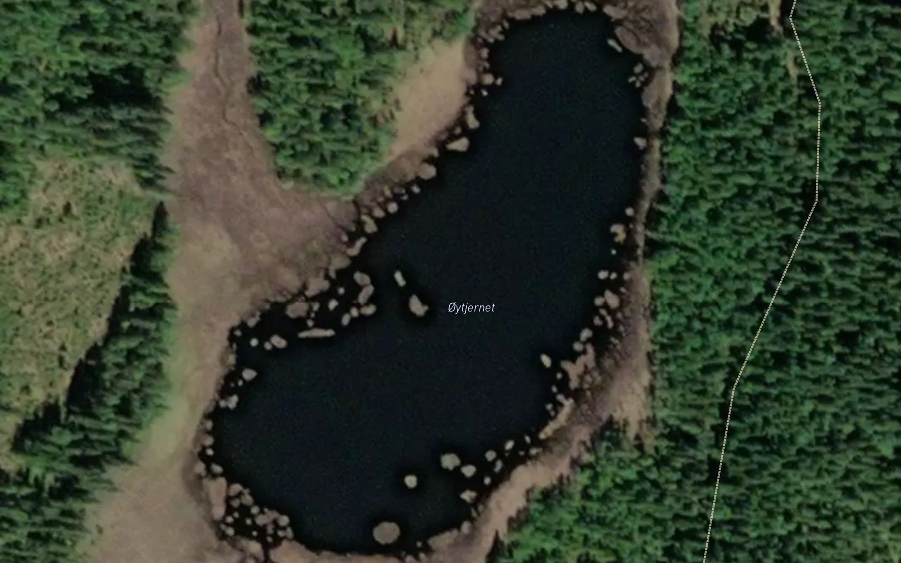 Satellite map of the Oytjernet