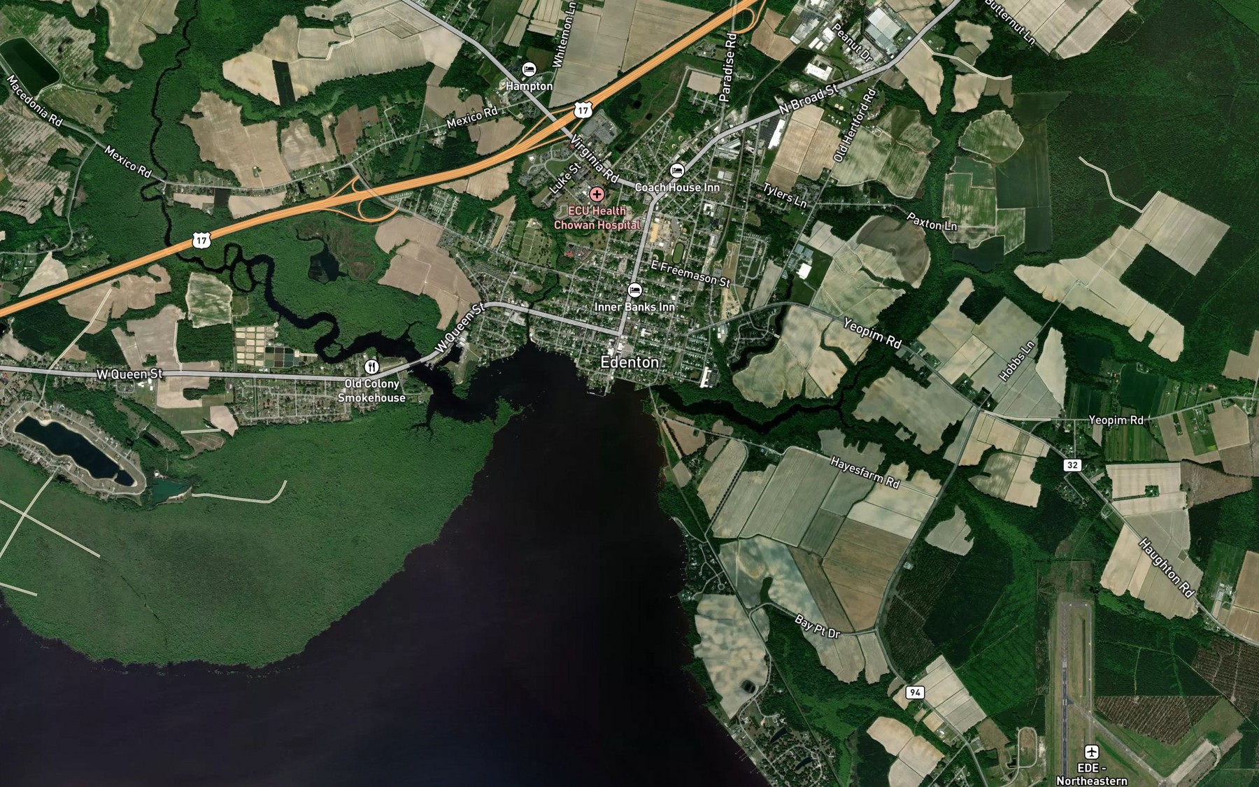 Satellite map of the Little Creek