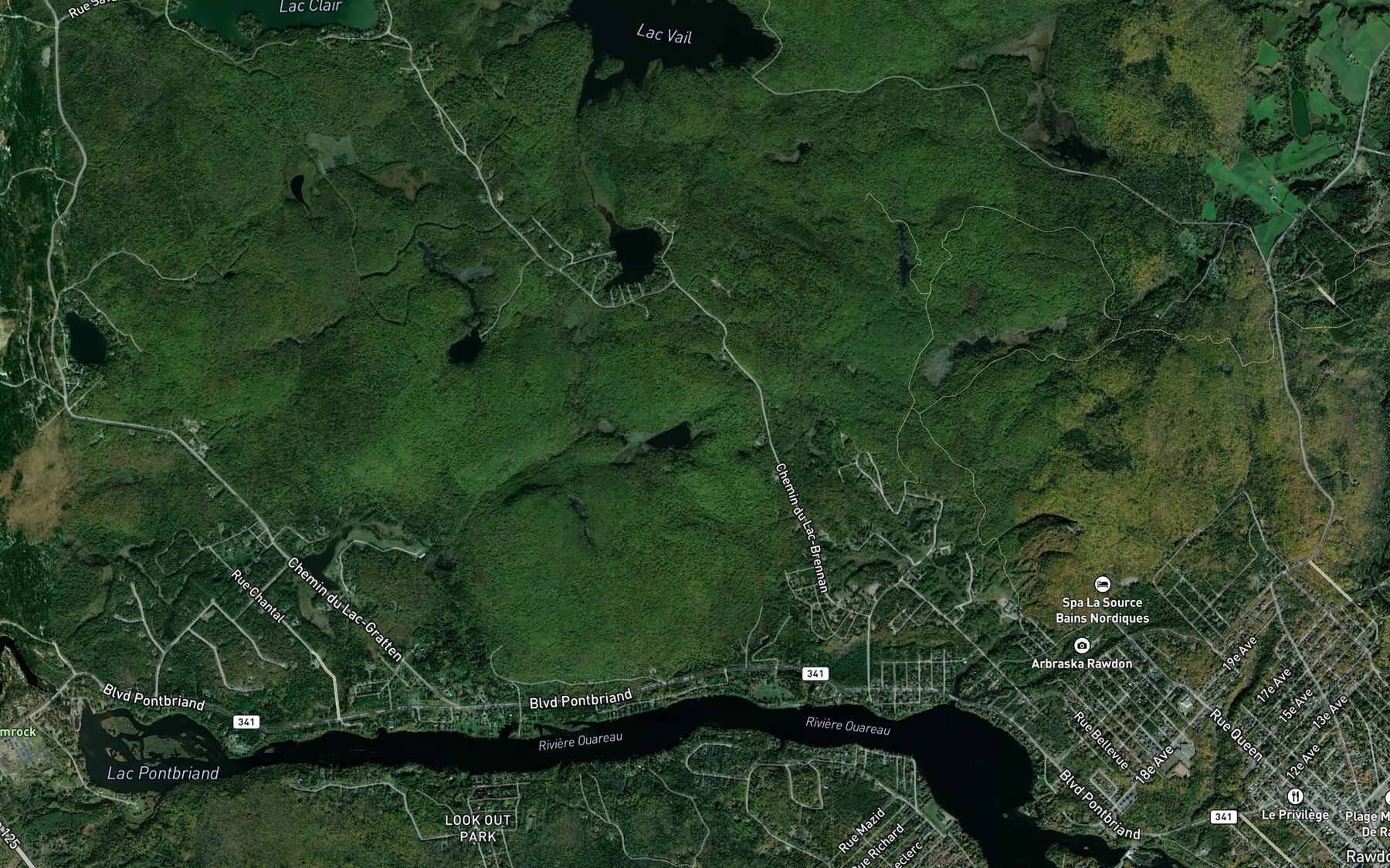 Satellite map of the Lac Estonia