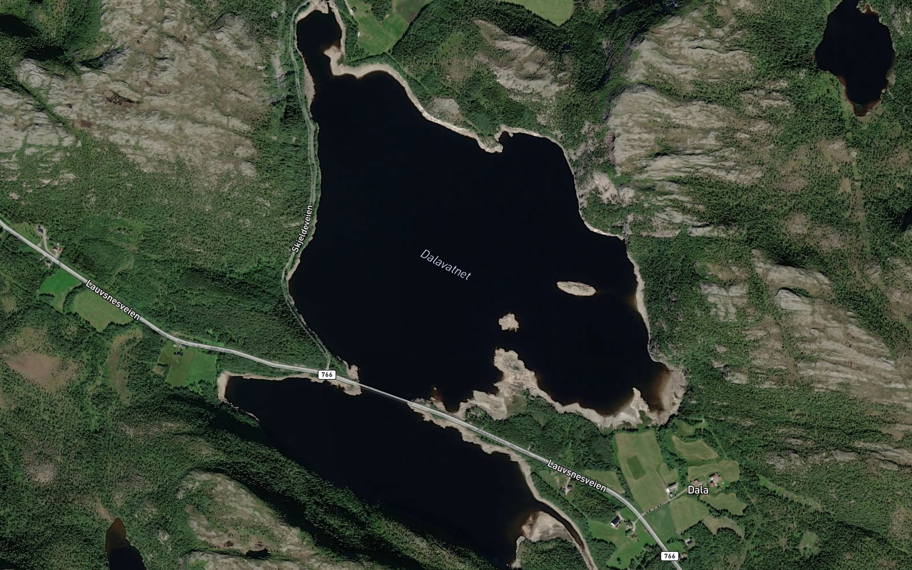 Satellite map of the Dalavatnet