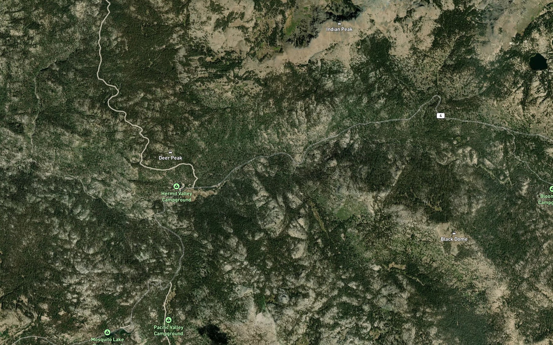 Satellite map of the Grouse Creek