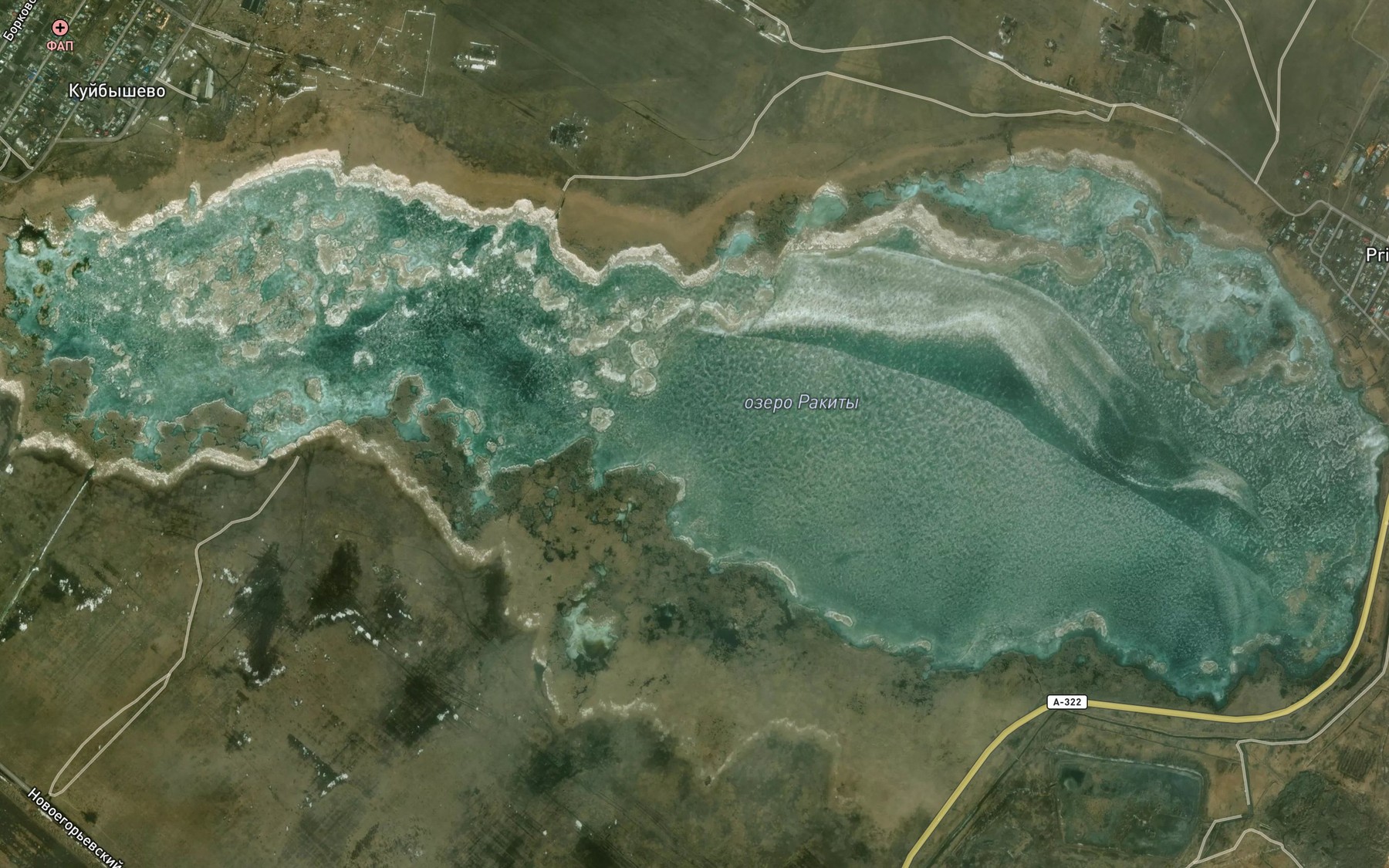 Satellite map of the Ozero Rakity