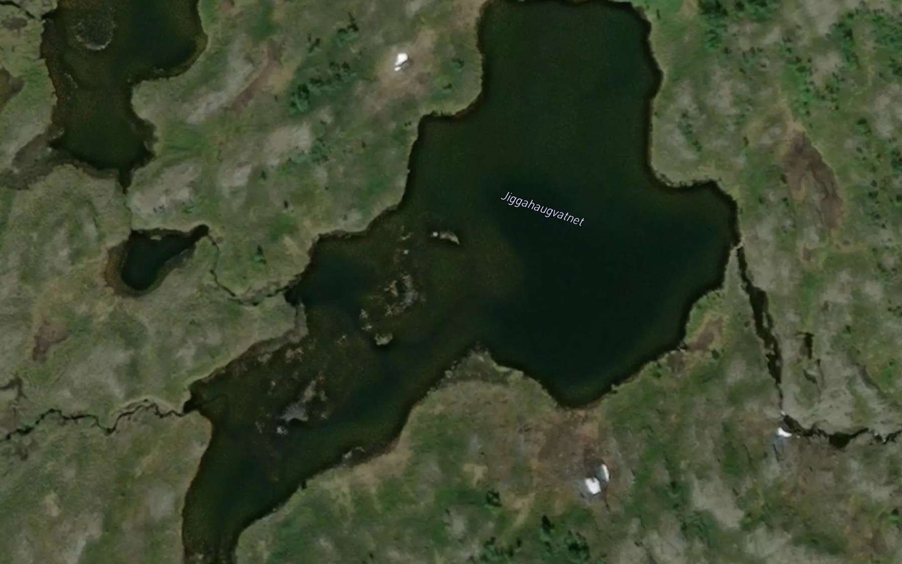 Satellite map of the Jiggahaugvatnet