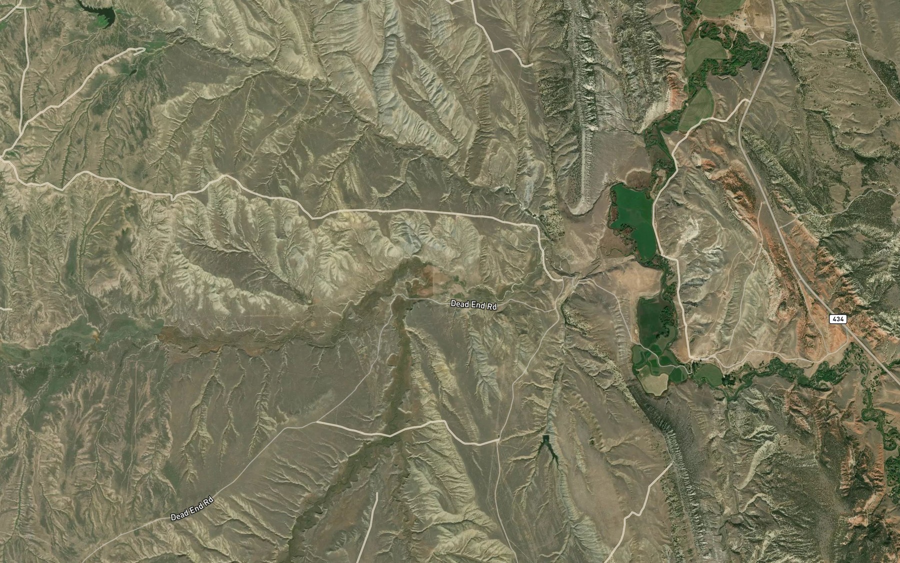 Satellite map of the North Fork Buffalo Creek