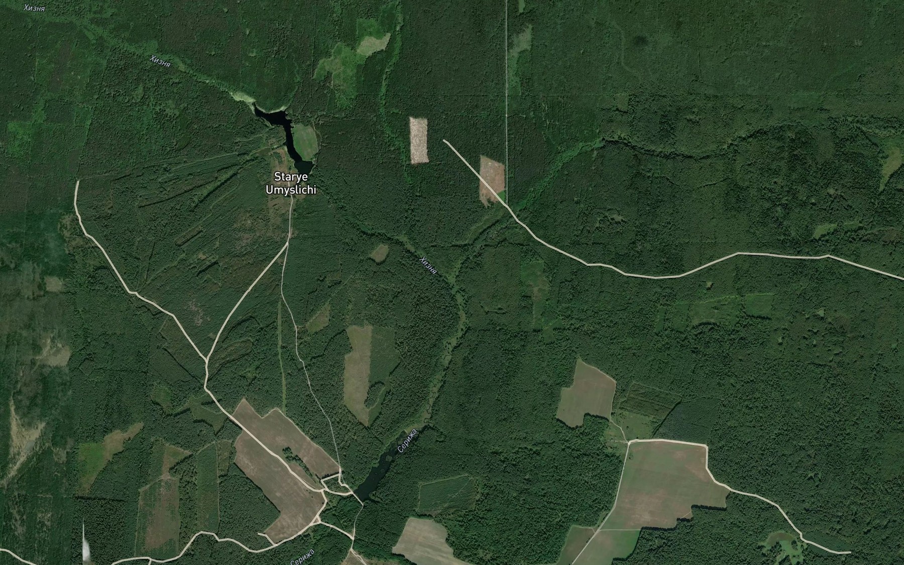 Satellite map of the Khiznya