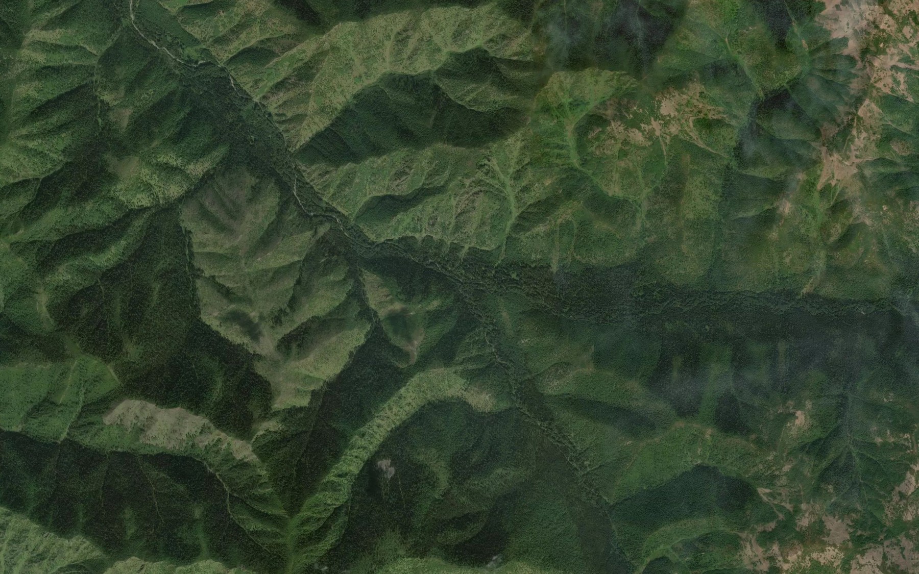 Satellite map of the Levyy Nel'kan
