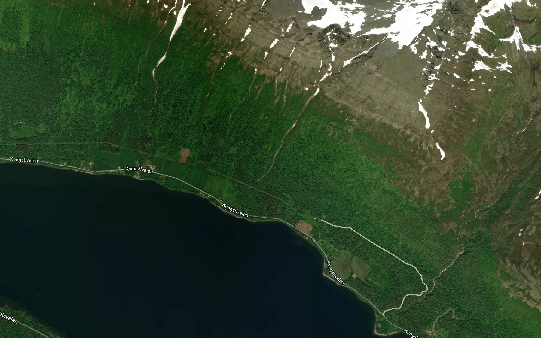 Satellite map of the Skredbekken