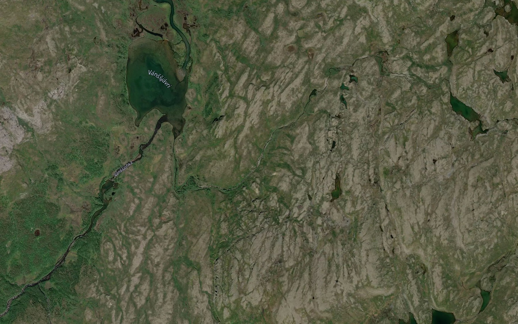 Satellite map of the Garanasjakka