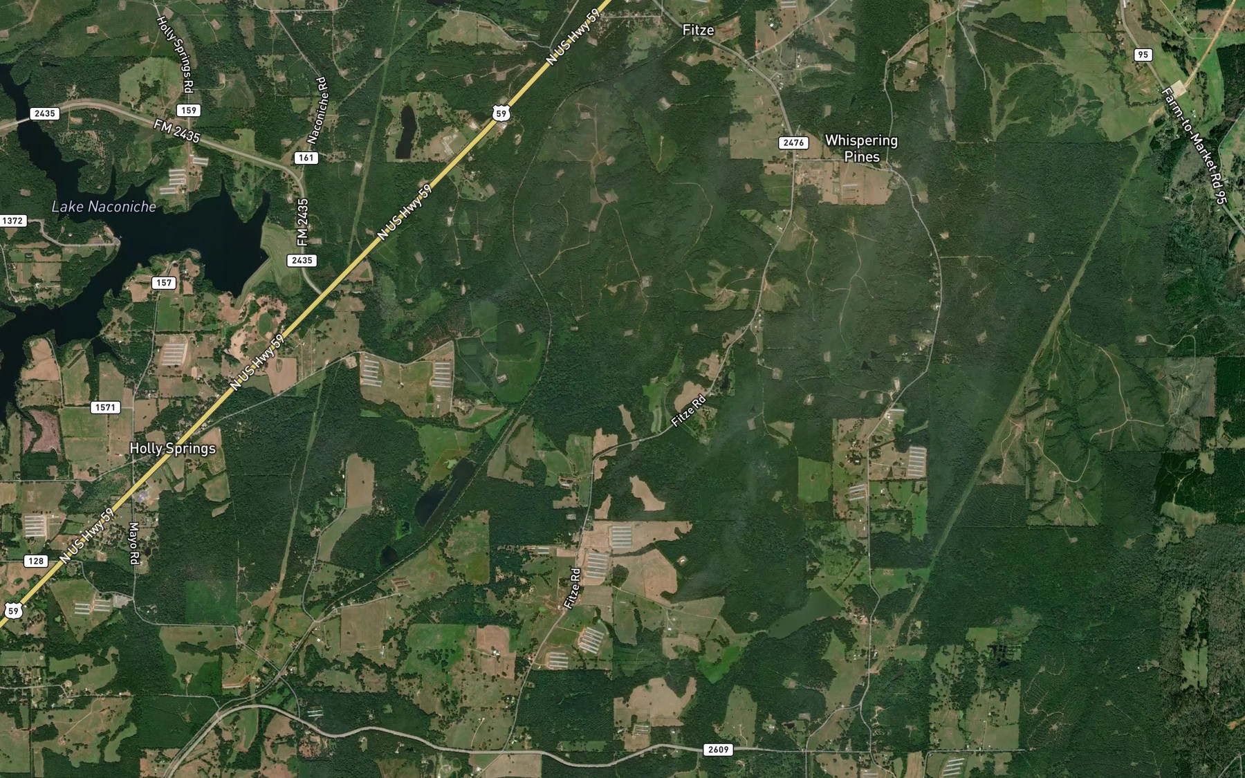 Satellite map of the Crawford Creek