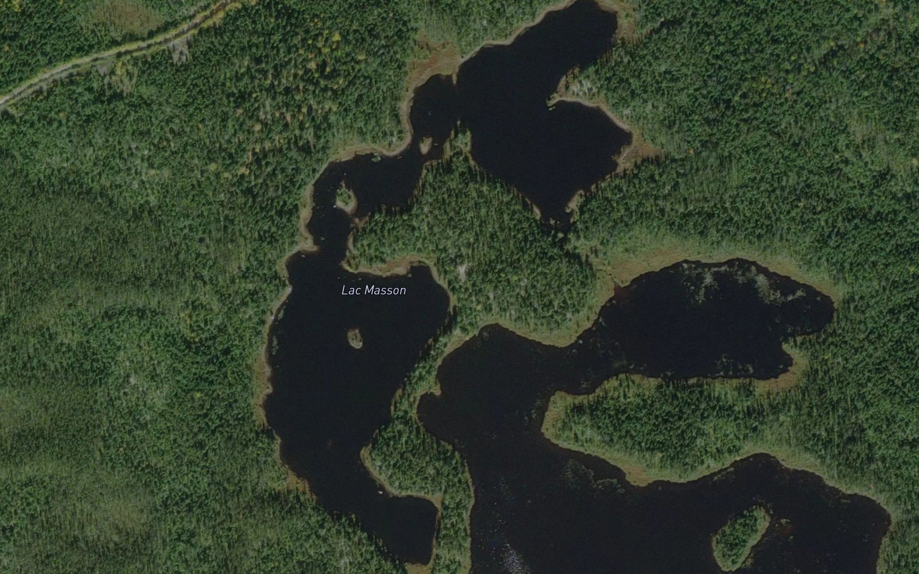 Satellite map of the Lac Masson