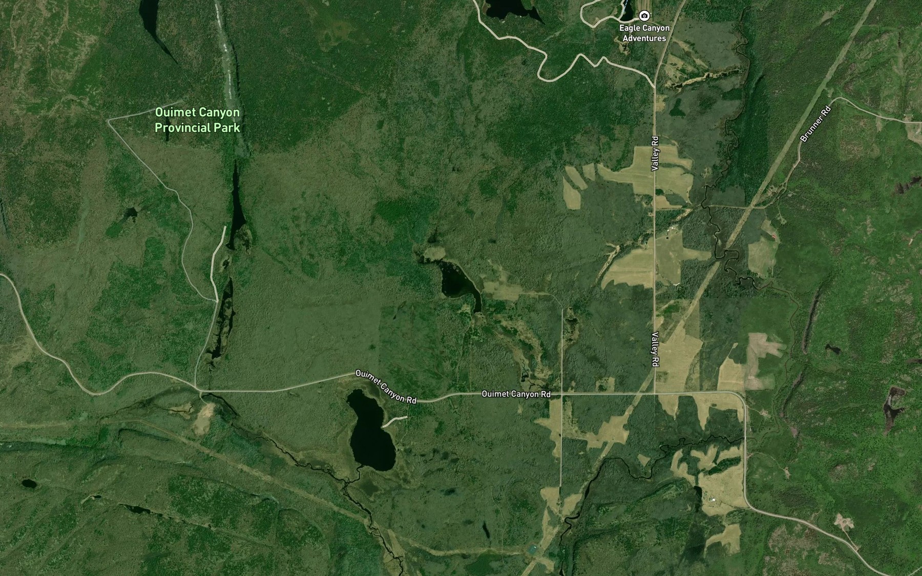 Satellite map of the Billy Lake