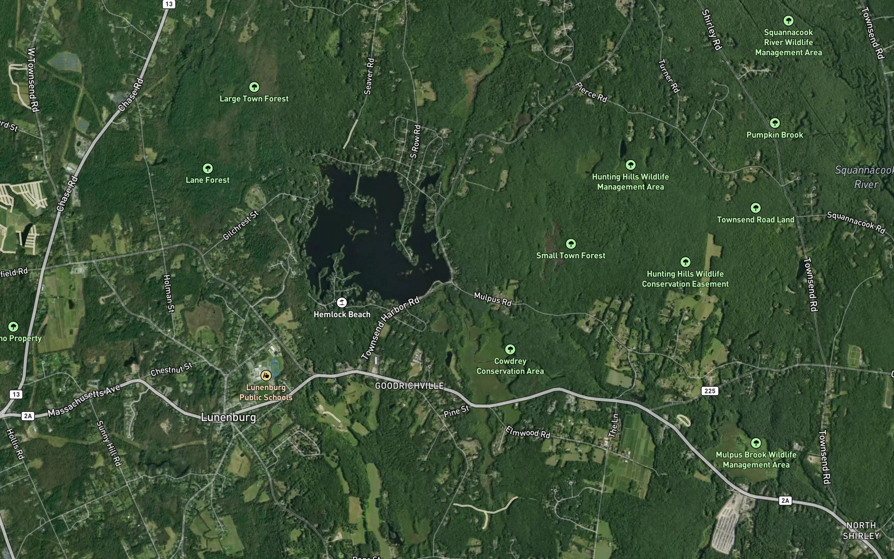 Satellite map of the Spot 2