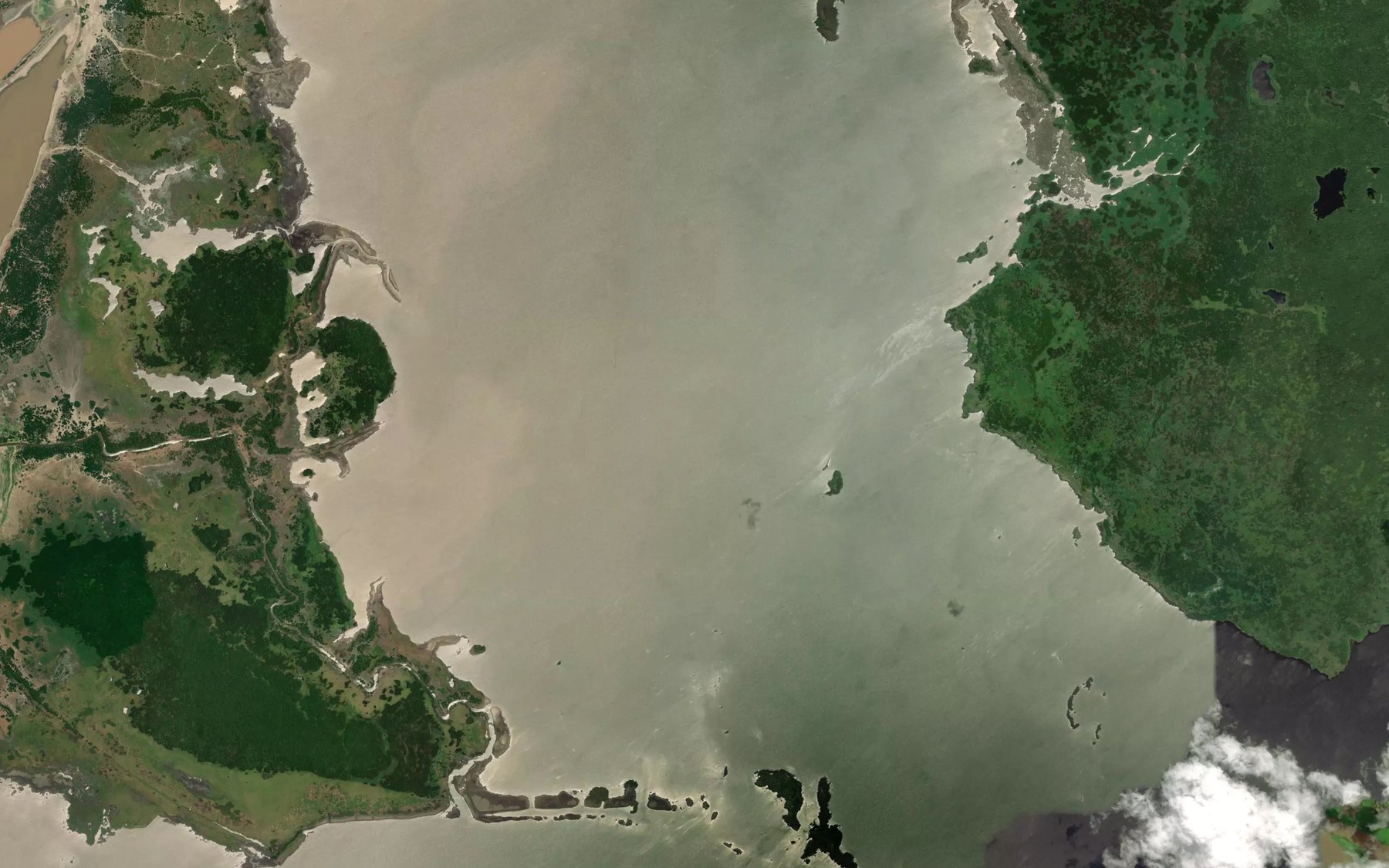 Satellite map of the Lagoa Maracu