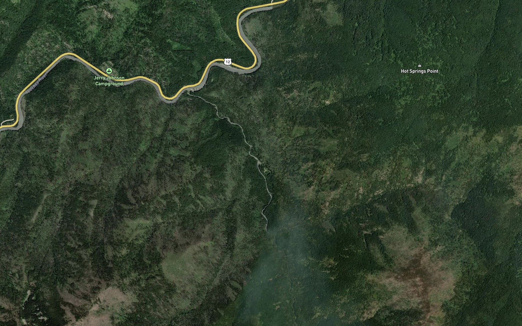 Satellite map of the Jerry Johnson Hot Springs