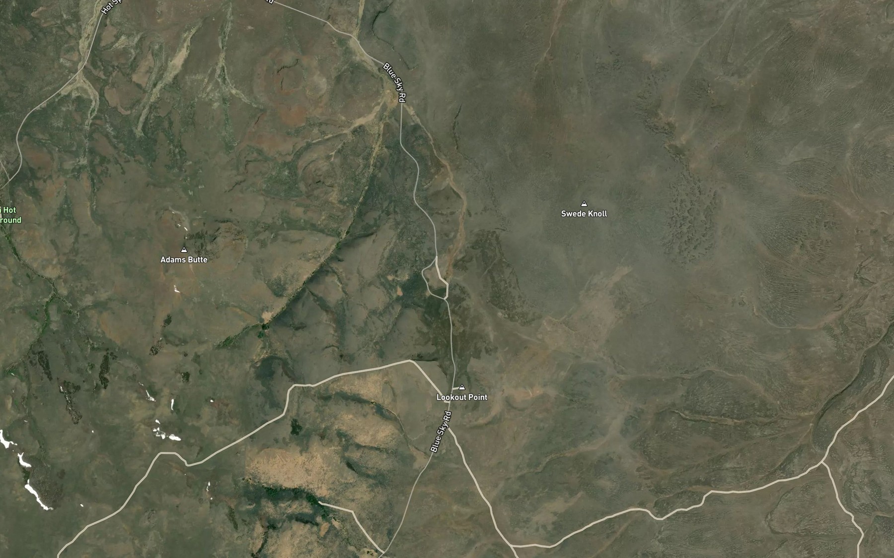 Satellite map of the Indian Springs
